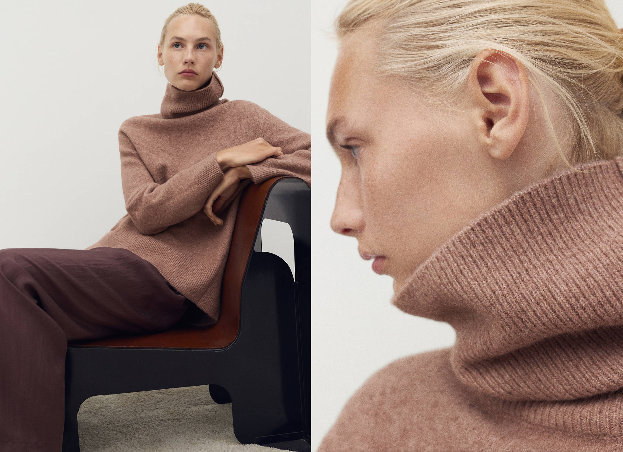 Turtleneck knit sweater - Panoramic plane