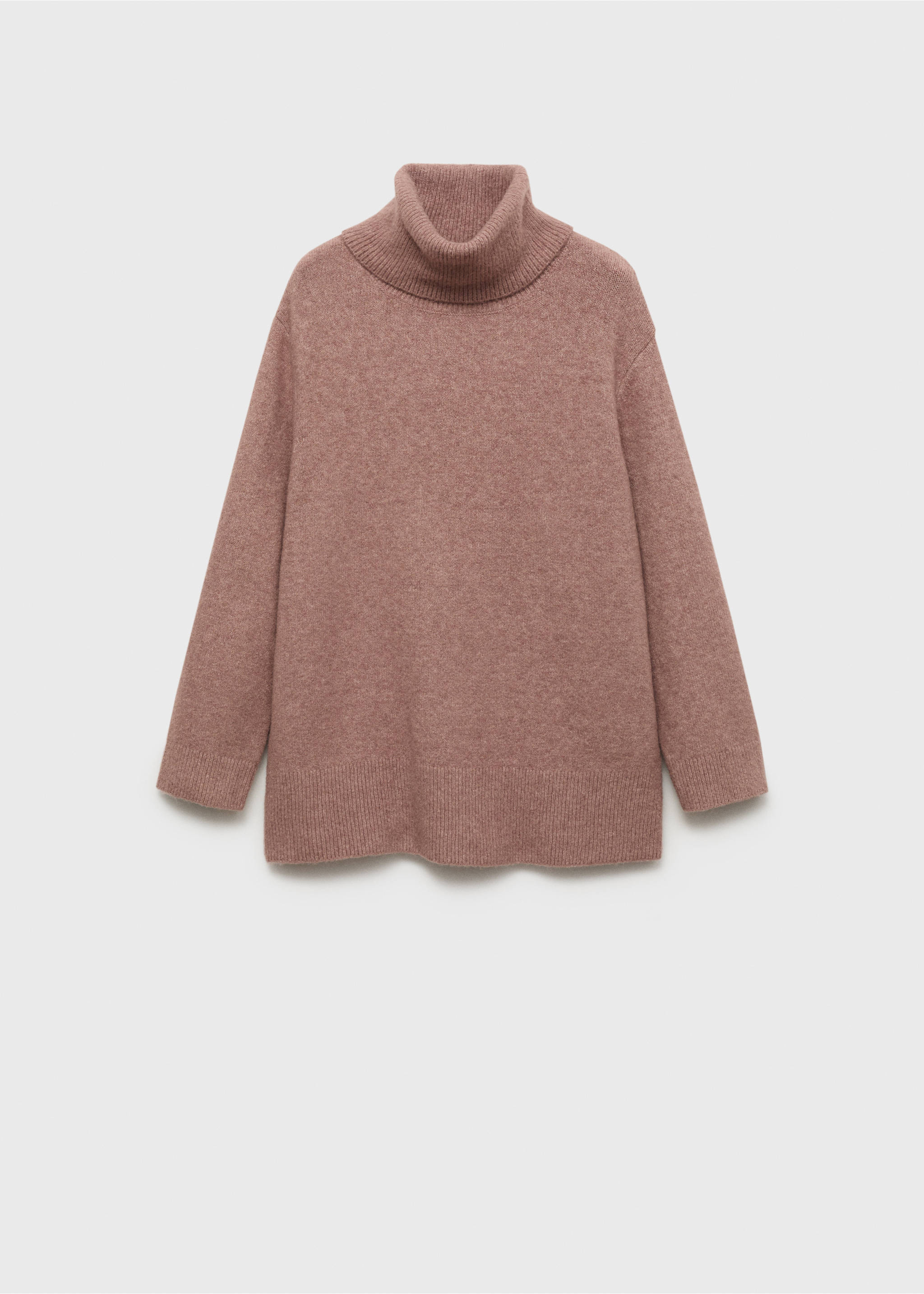 Turtleneck knit sweater - Article without model, Medium Brown. Ref: 17034101-00.