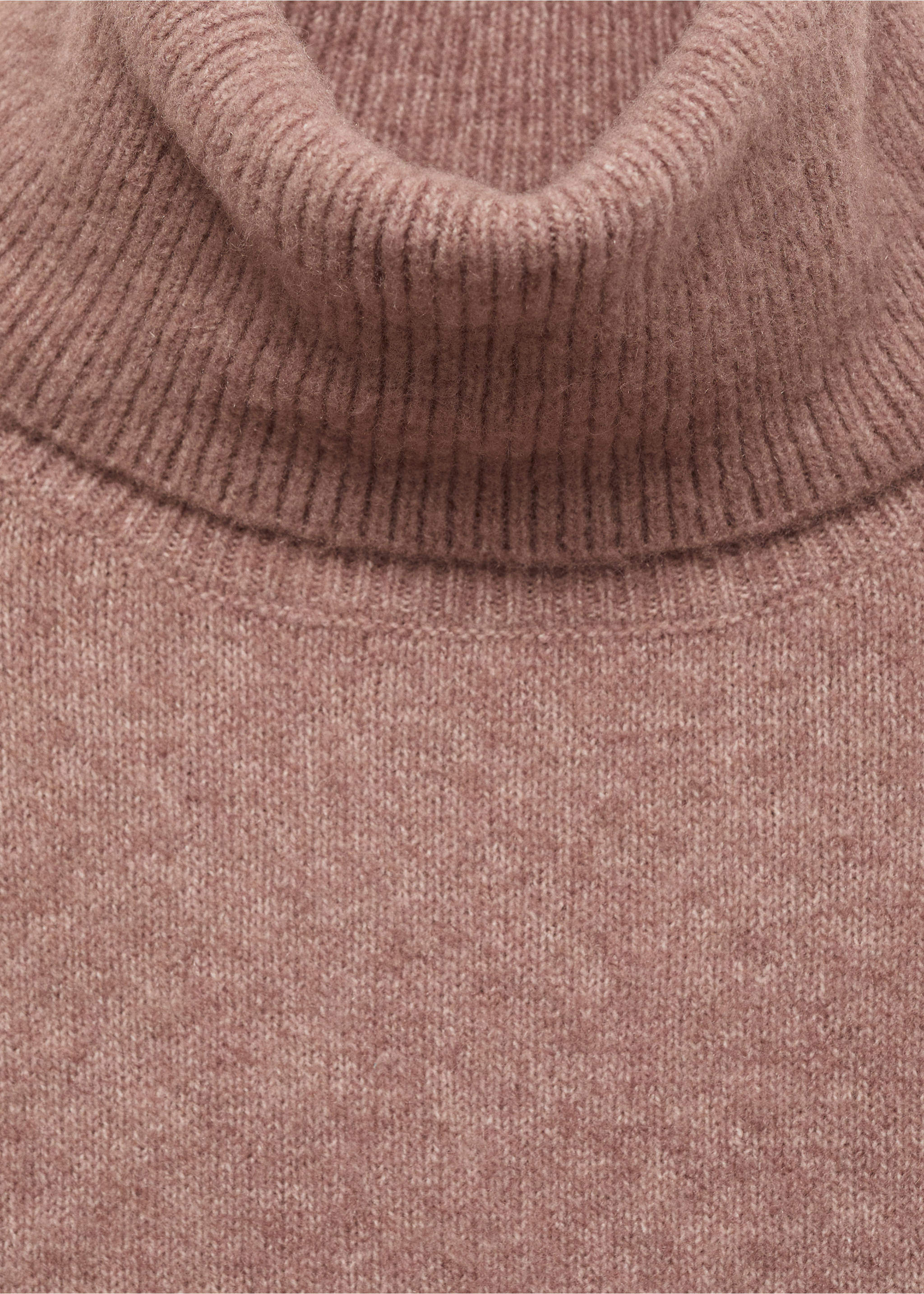 Turtleneck knit sweater - Details of the article 8, Medium Brown. Ref: 17034101-00.
