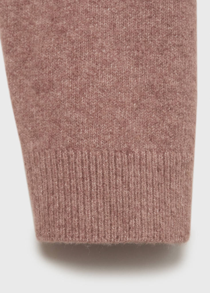 Turtleneck knit sweater — Medium Brown