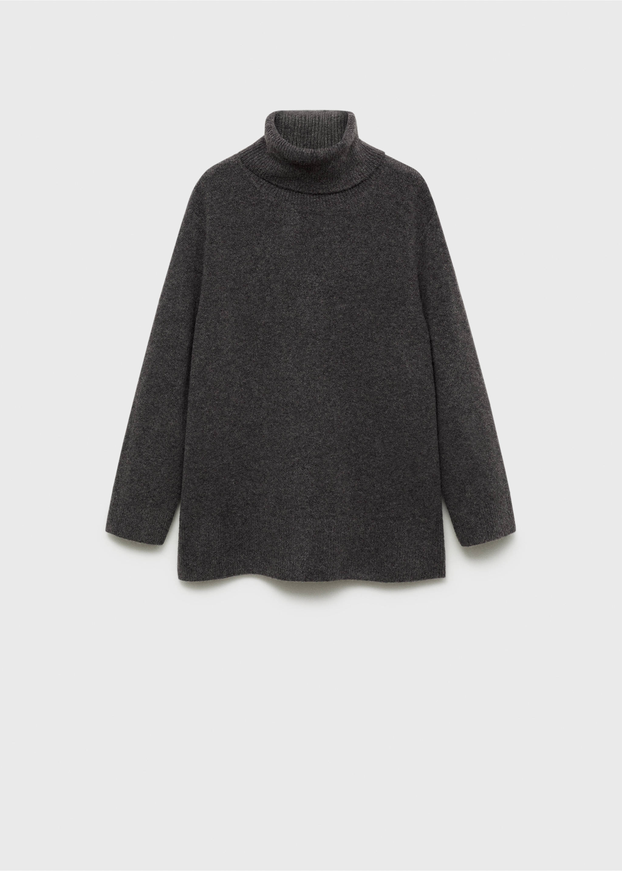 Turtleneck knit sweater - Article without model, Charcoal. Ref: 17034101-00.