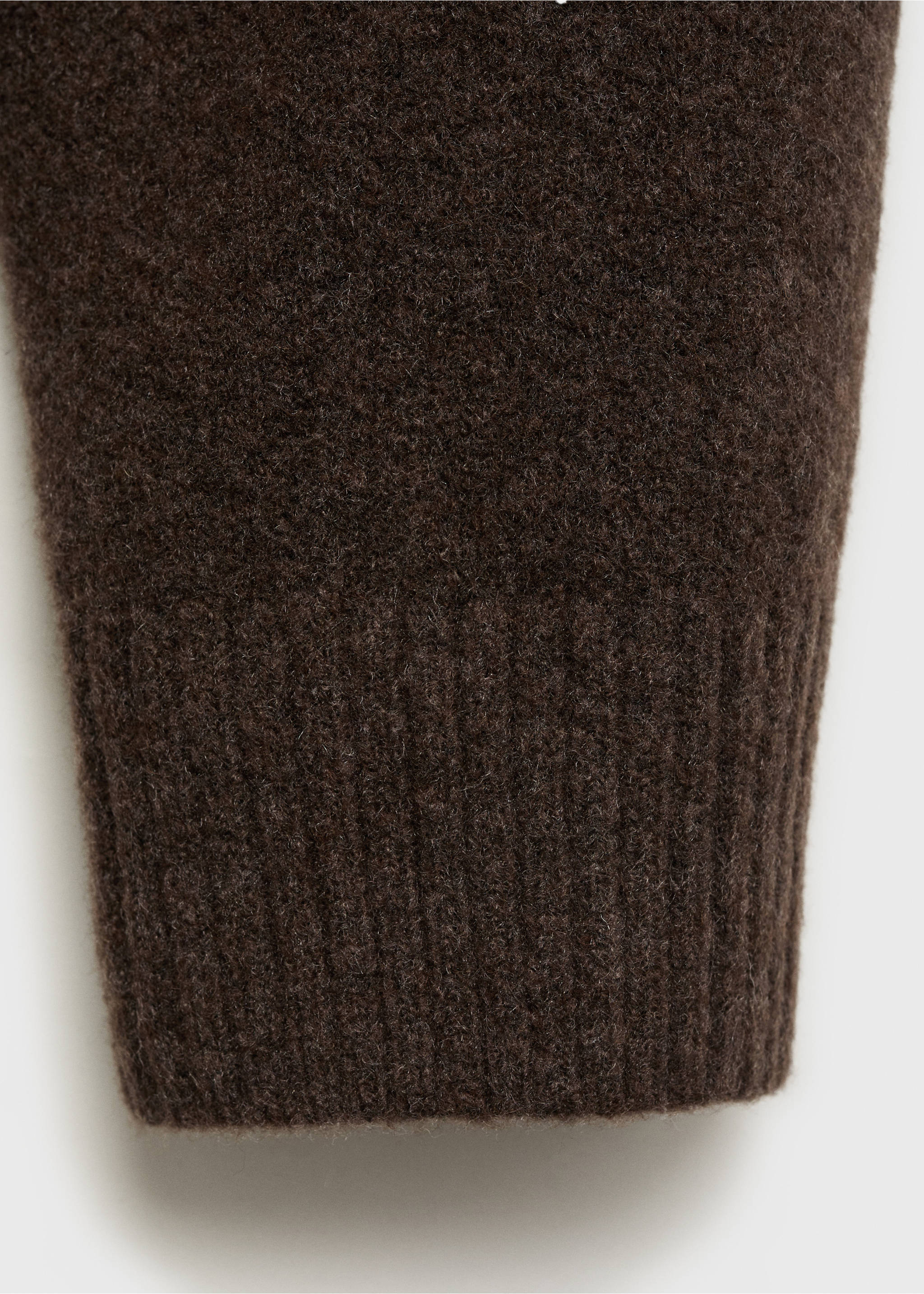 Long knit cardigan - Details of the article 0, Chocolate. Ref: 17034102-00.
