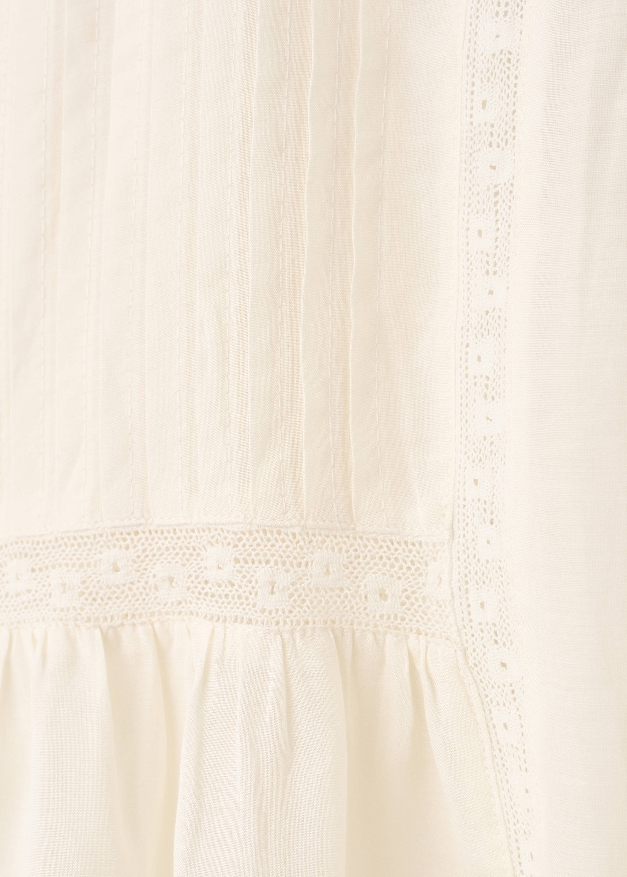 Chemise de nuit coton dentelle et plis nervurés - Détail de l'article 8