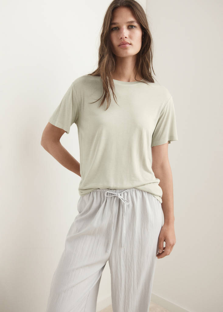 Garment washed t-shirt — Pastel Green