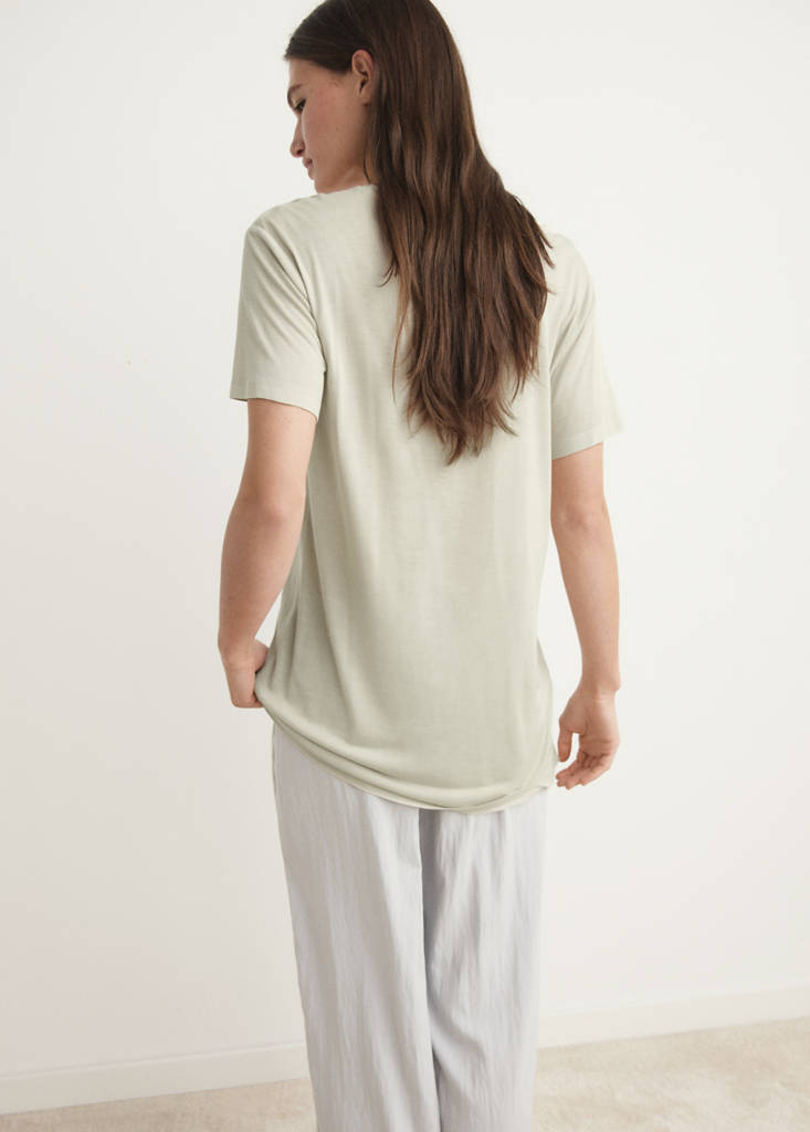 Garment washed t-shirt — Pastel Green