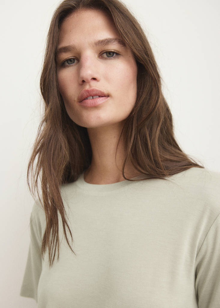 Garment washed t-shirt — Pastel Green