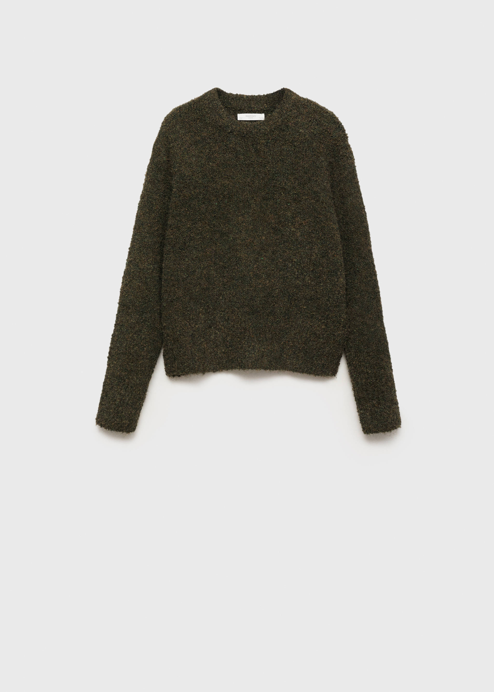 Round-neck bouclé sweater - Article without model