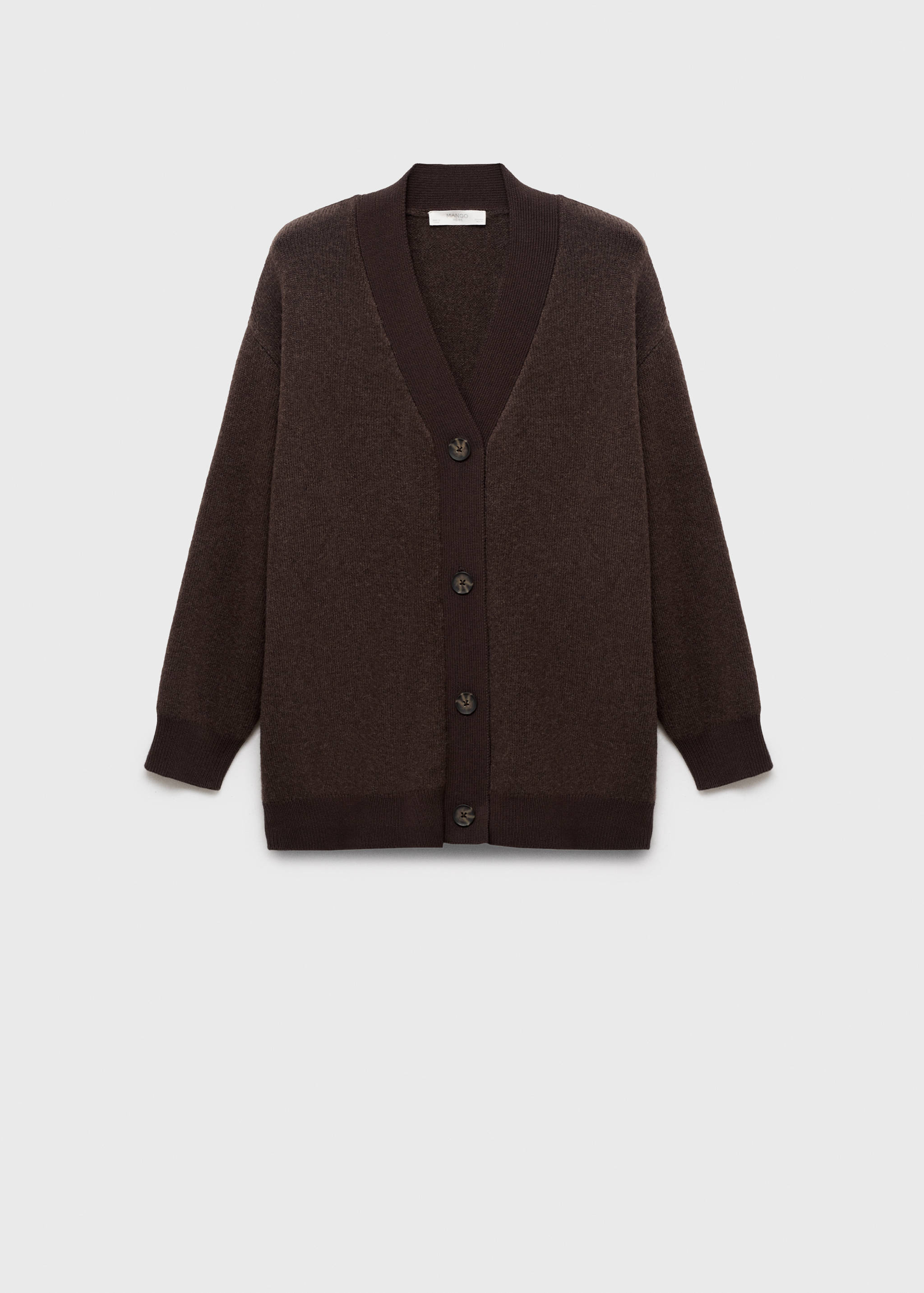 Knitted cardigan with contrasting detail - Article without model