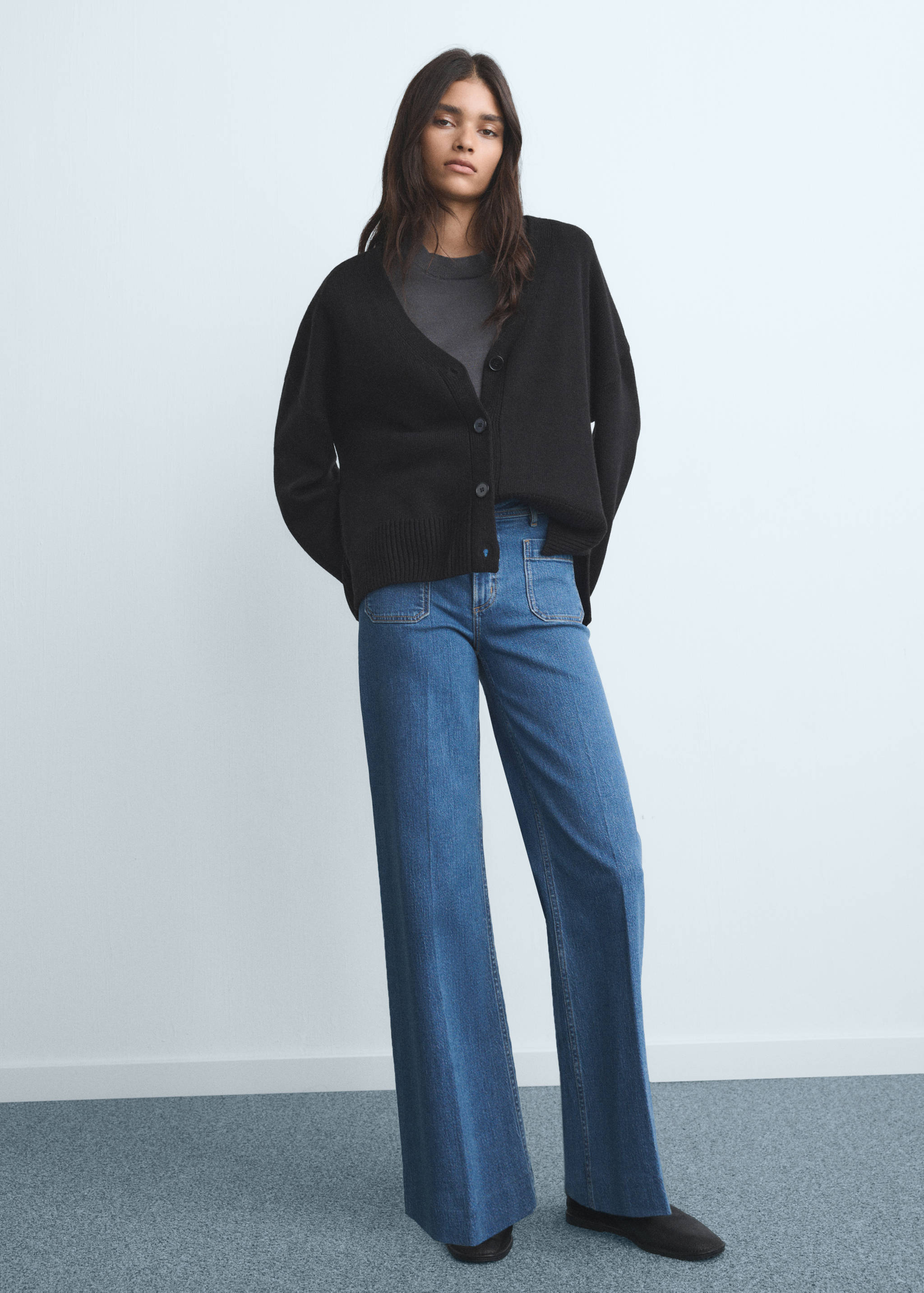 Wide leg jeans with pockets - General plane
