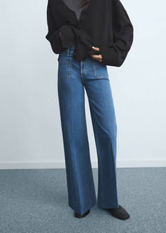 Wide leg jeans with pockets — Medium Blue 1