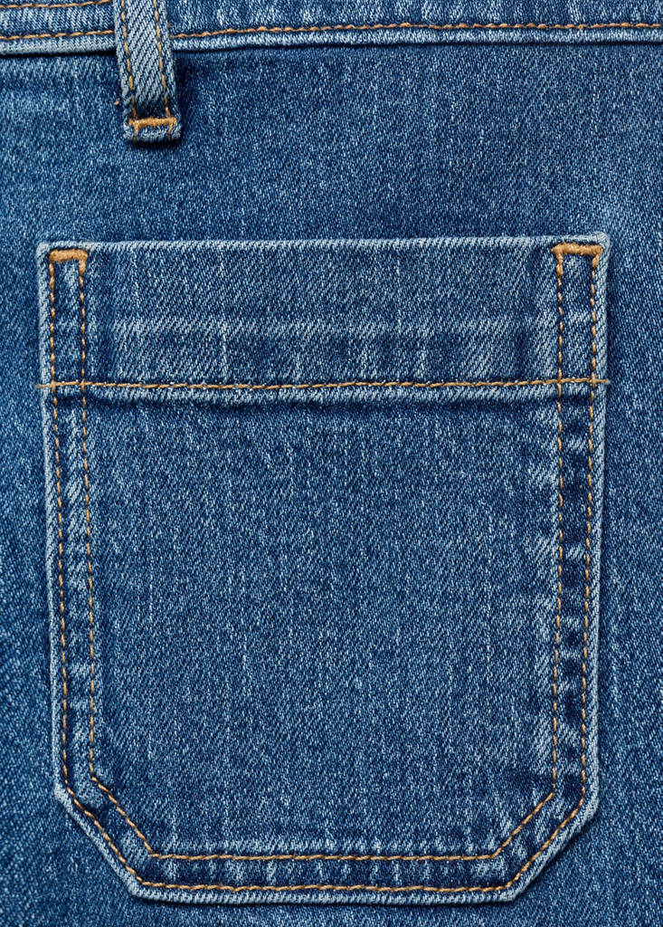 Wide leg jeans with pockets — Medium Blue