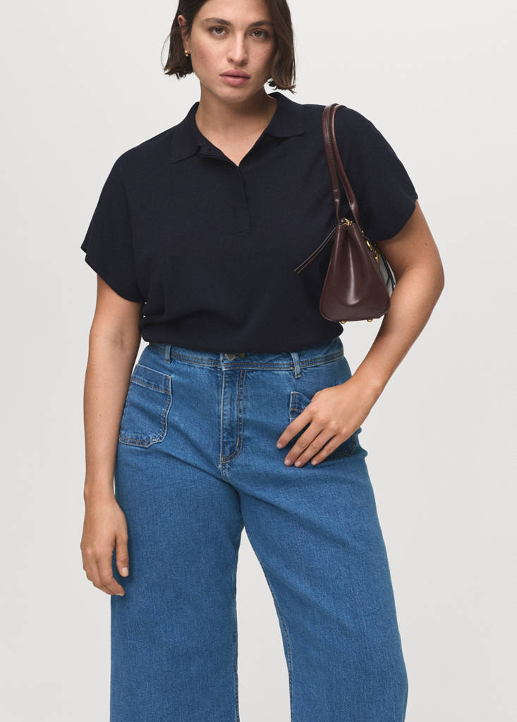 Wide leg jeans with pockets — Medium Blue