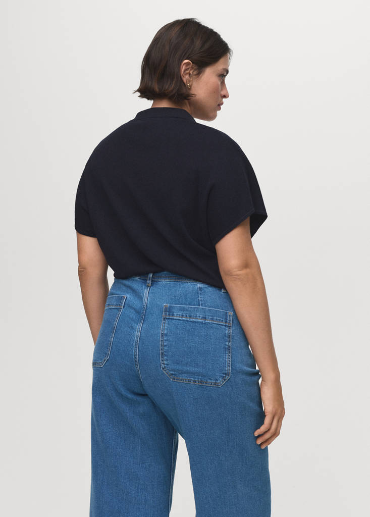 Wide leg jeans with pockets — Medium Blue