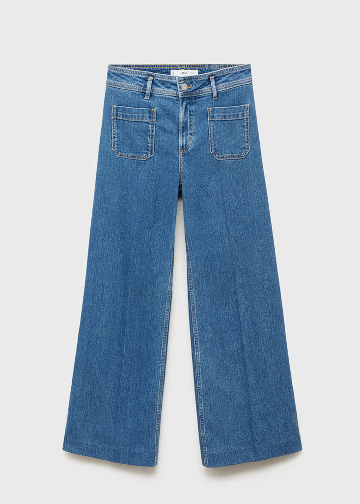 Wide leg jeans with pockets — Medium Blue