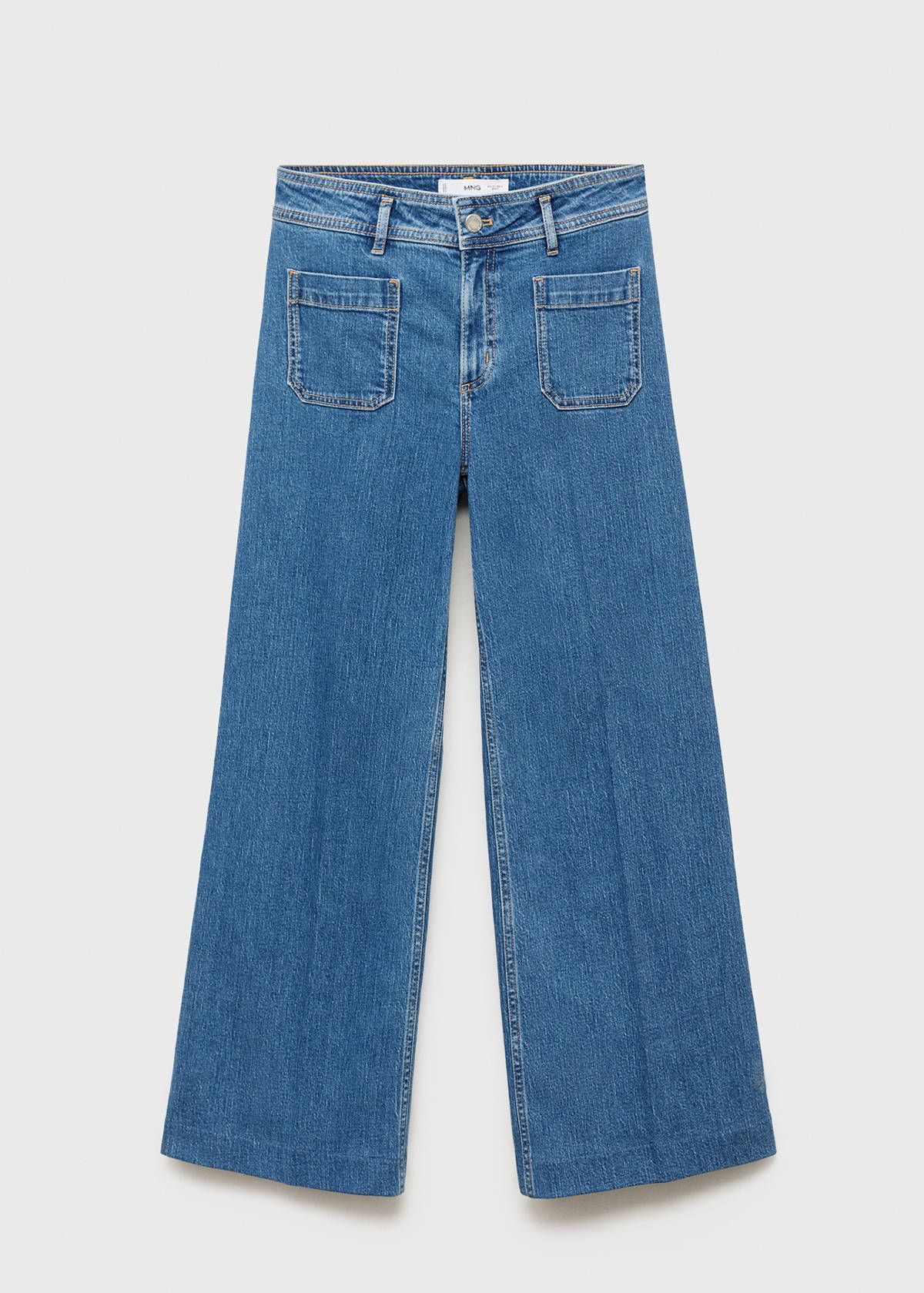 Wide leg jeans with pockets — Medium Blue