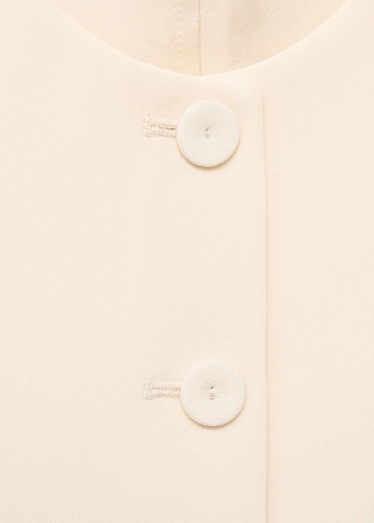 Suit waistcoat with buttons — Vanilla