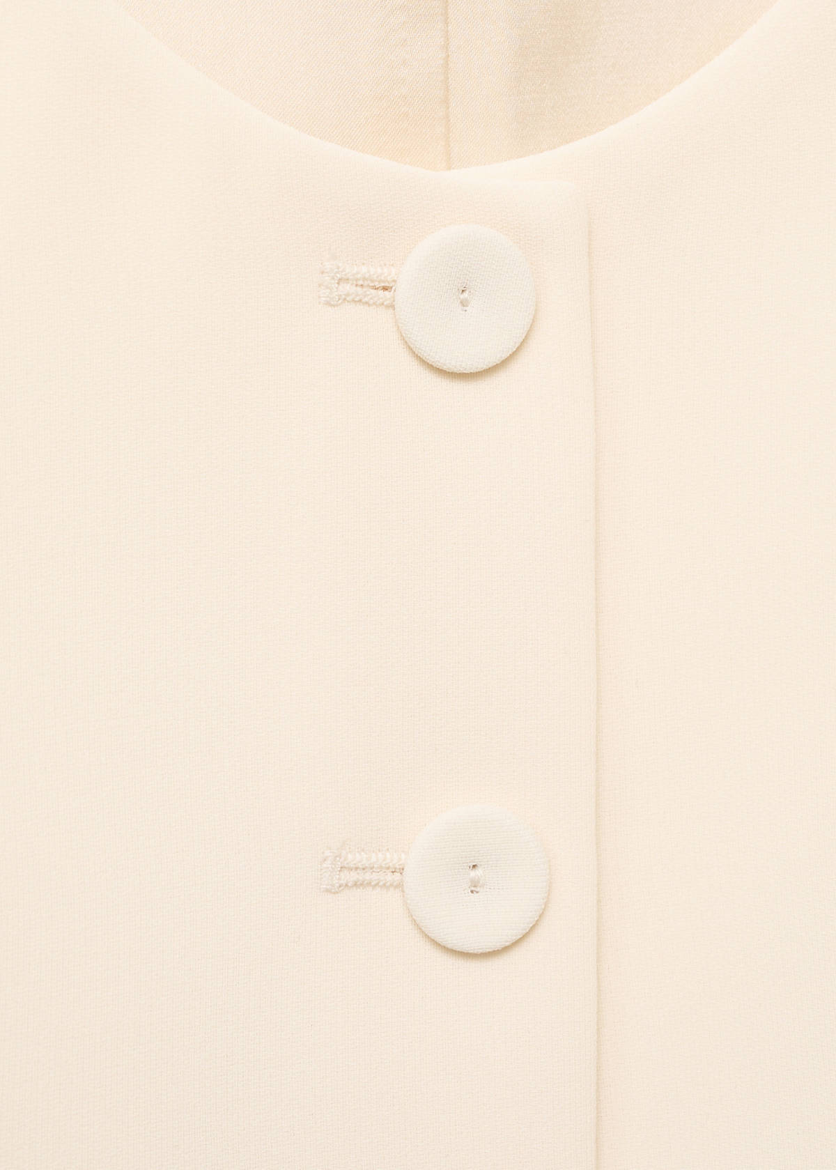 Suit waistcoat with buttons — Vanilla