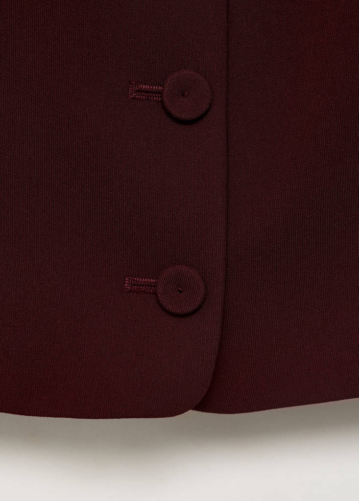 Suit waistcoat with buttons — Maroon