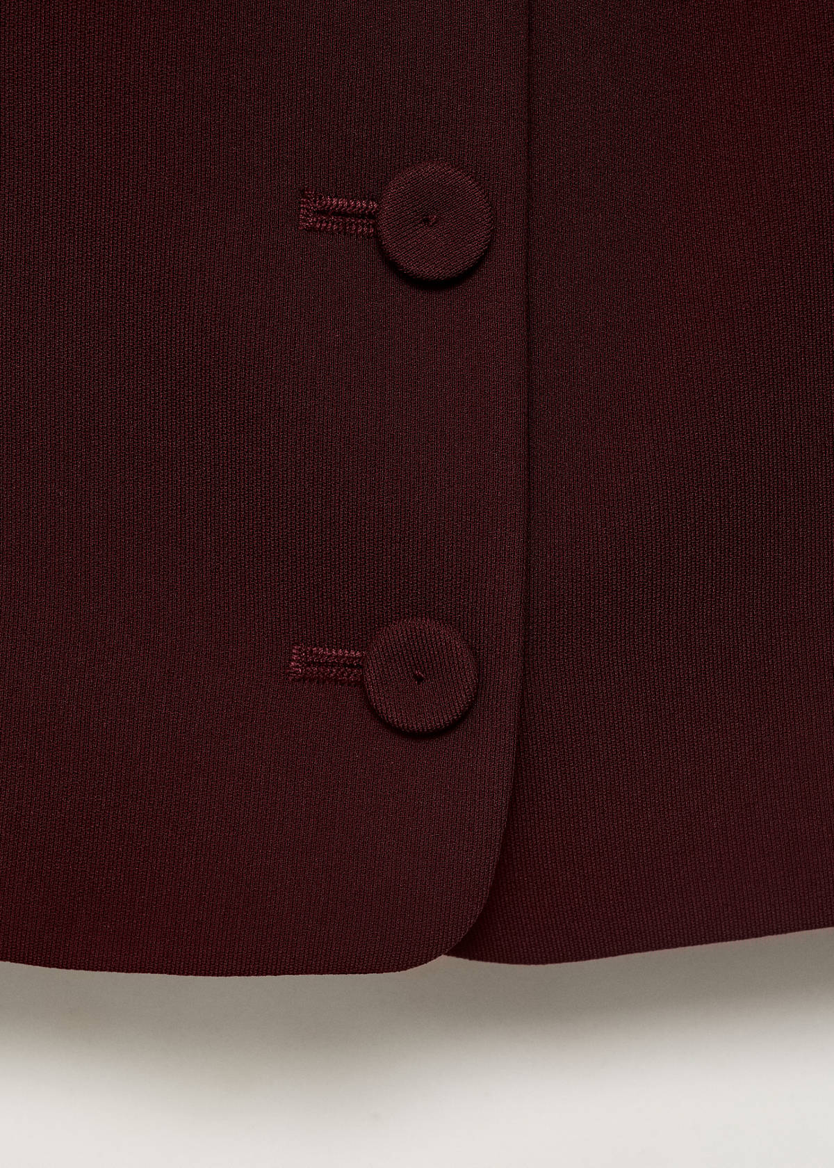 Suit waistcoat with buttons — Maroon