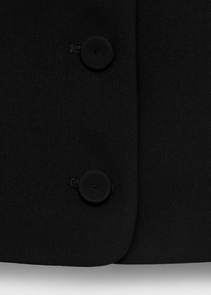 Suit waistcoat with buttons — Black