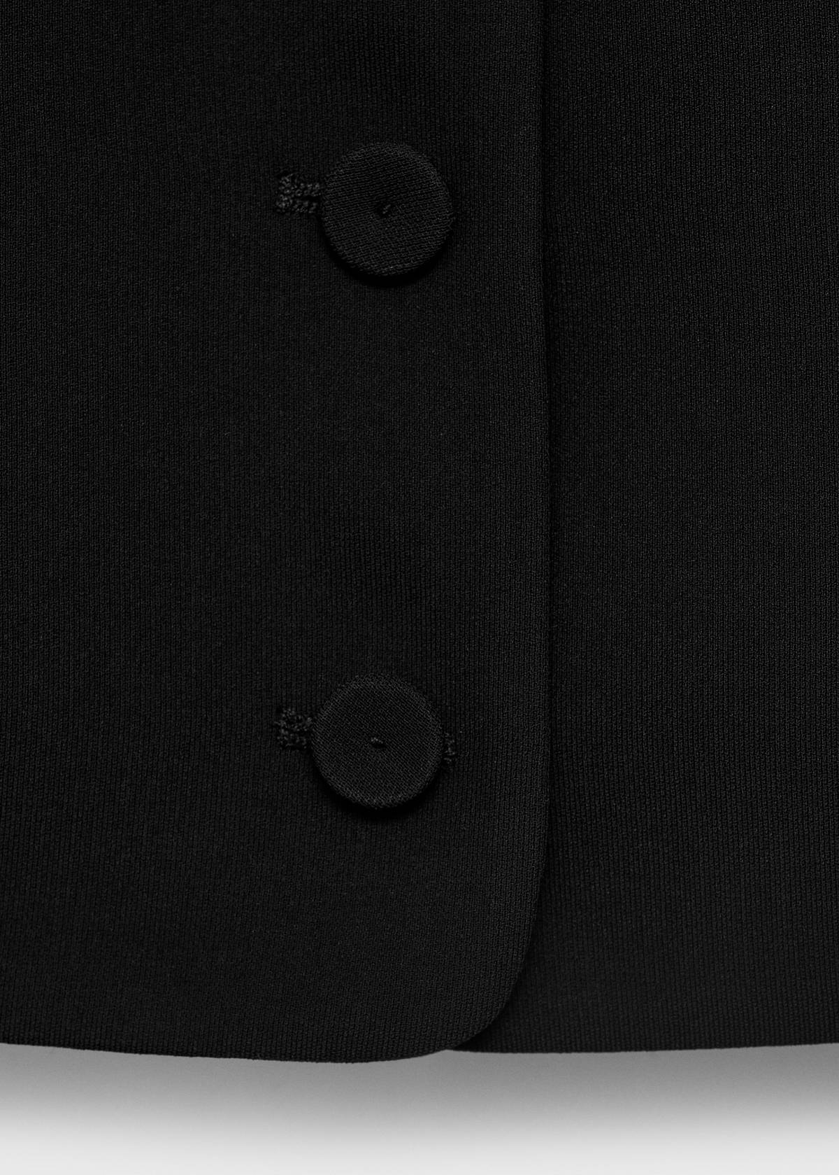 Suit waistcoat with buttons — Black