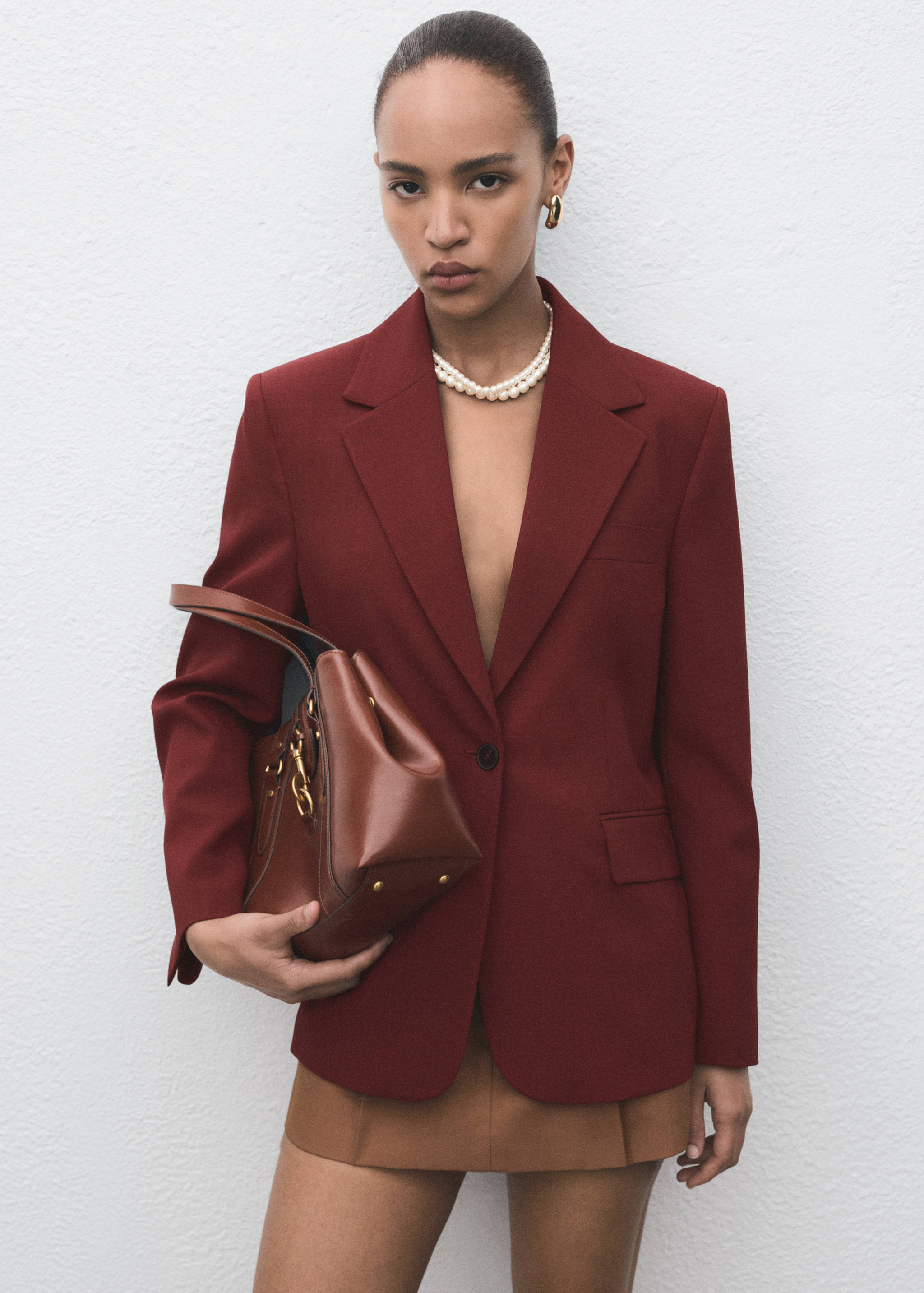 Blazer de fato reto - Plano médio