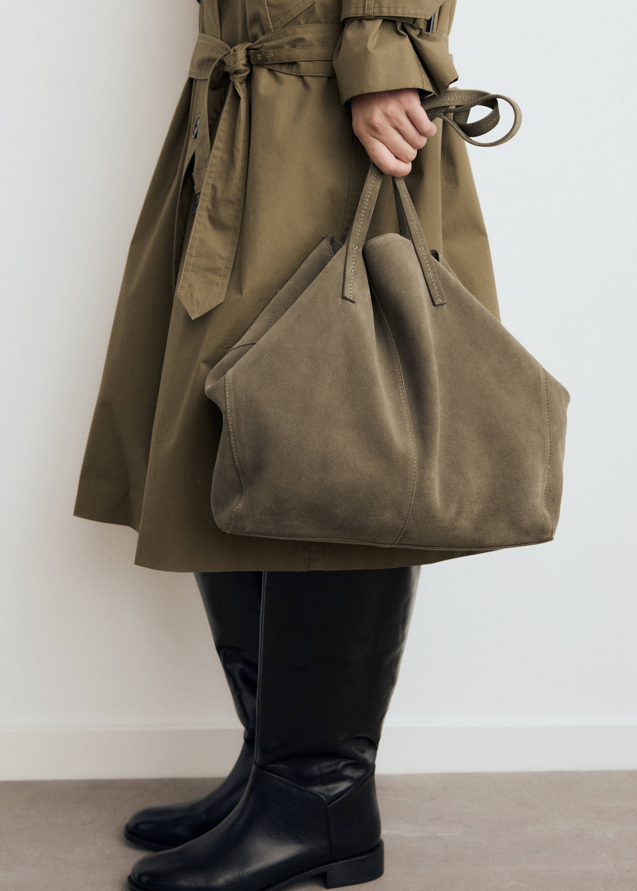 Usňová kabelka shopper - Celkový náhled