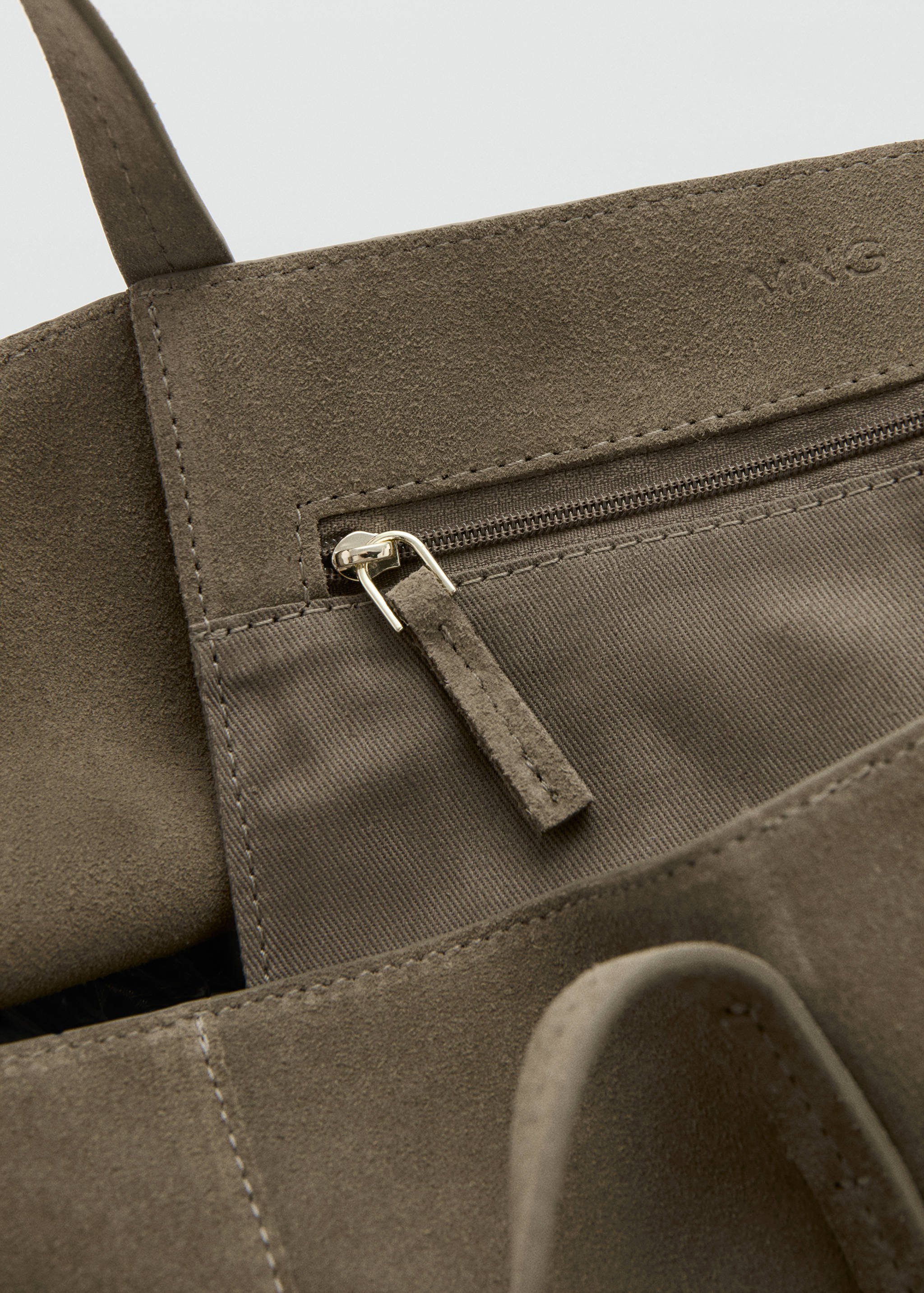 Suede shopper bag - Details of the article 2