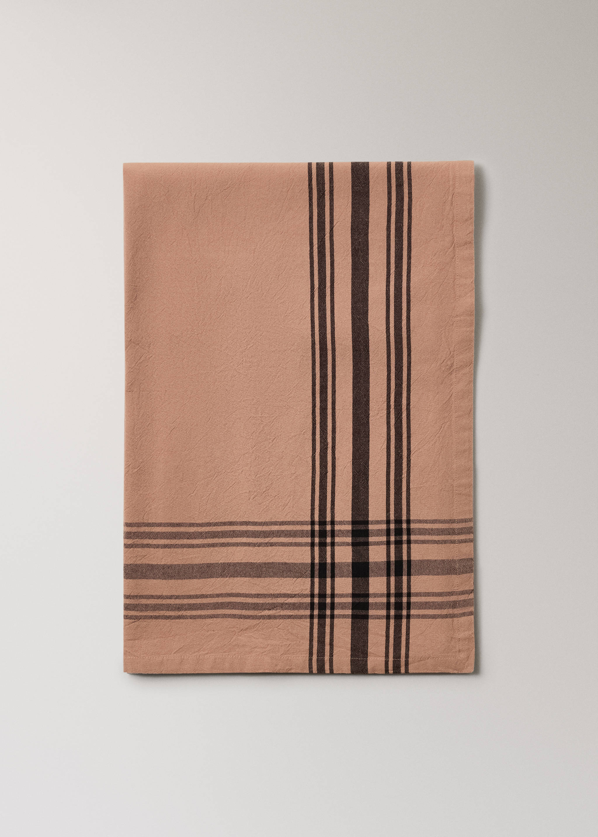 Cotton striped tablecloth for 6 to 8 diners - Article without model