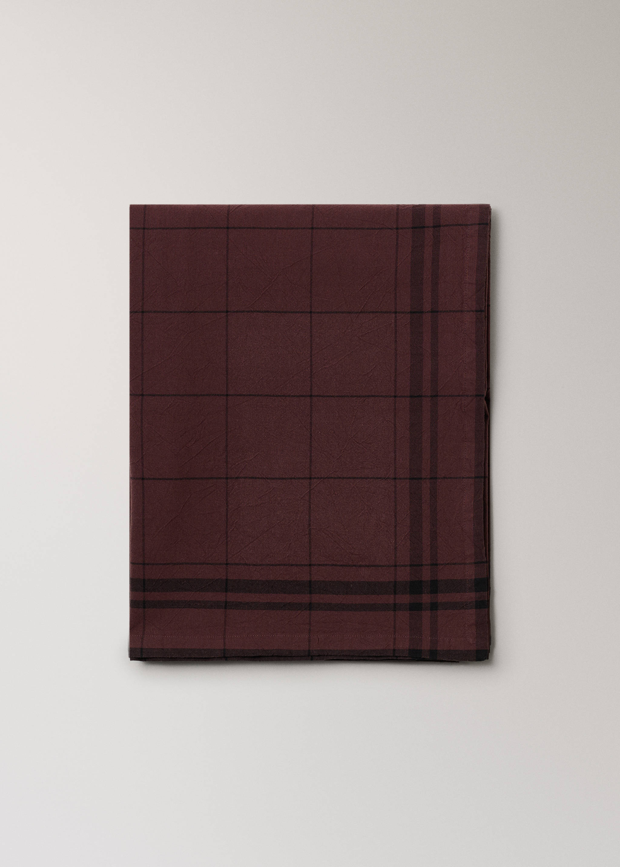 Overdyed cotton check tablecloth for 6 to 8 diners - Article without model