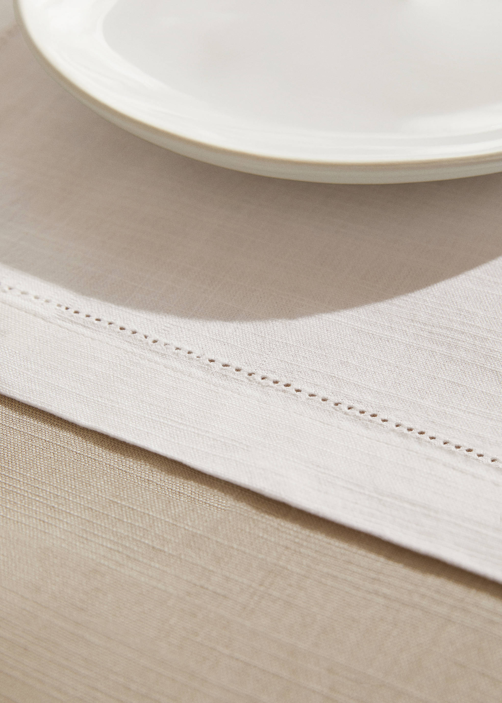 Baumwoll-Tischset mit Hohlsaumstich - Detail des Artikels 7
