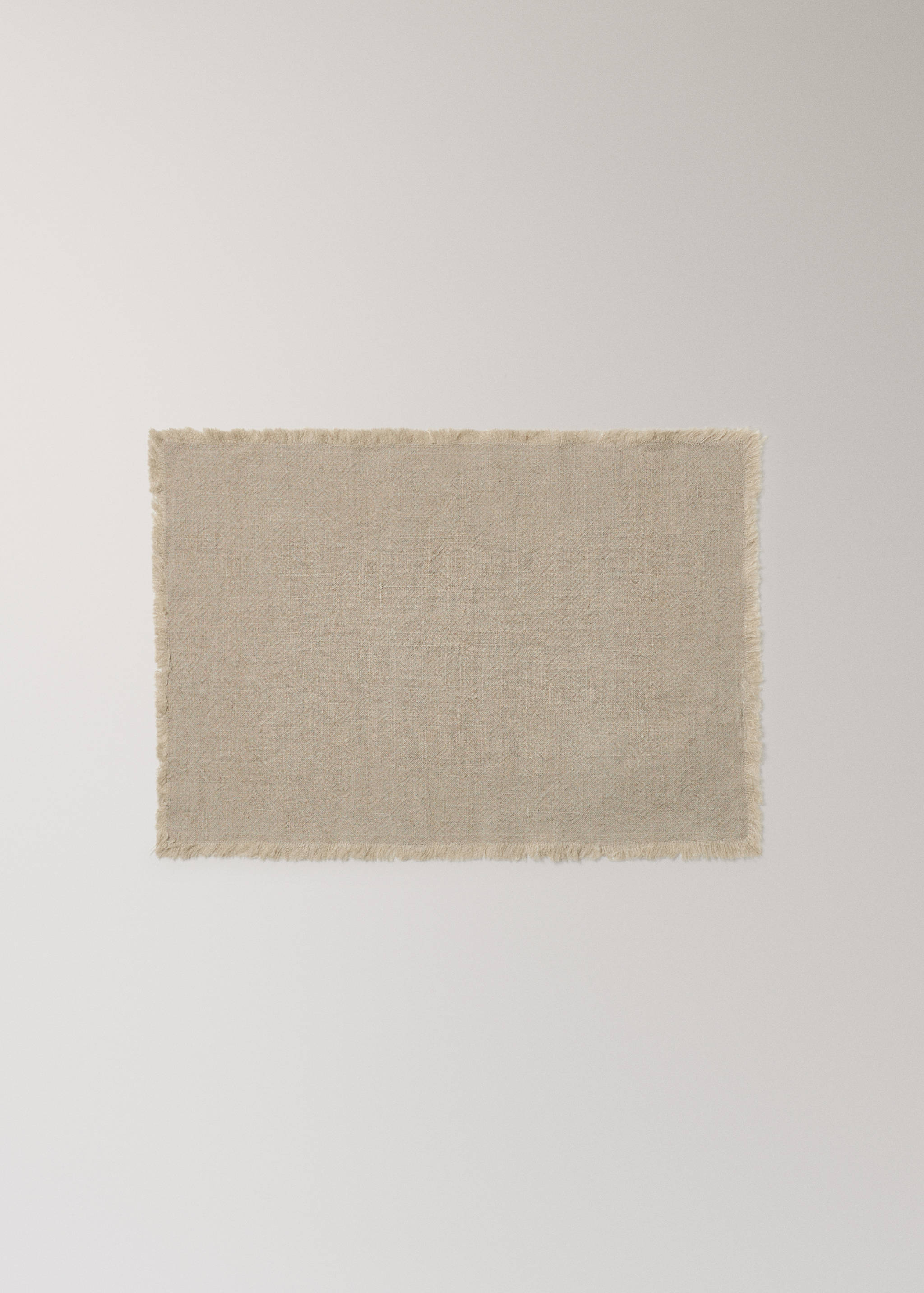 Einzelner Leinen-Tischset mit Fransen - Artikel ohne Model