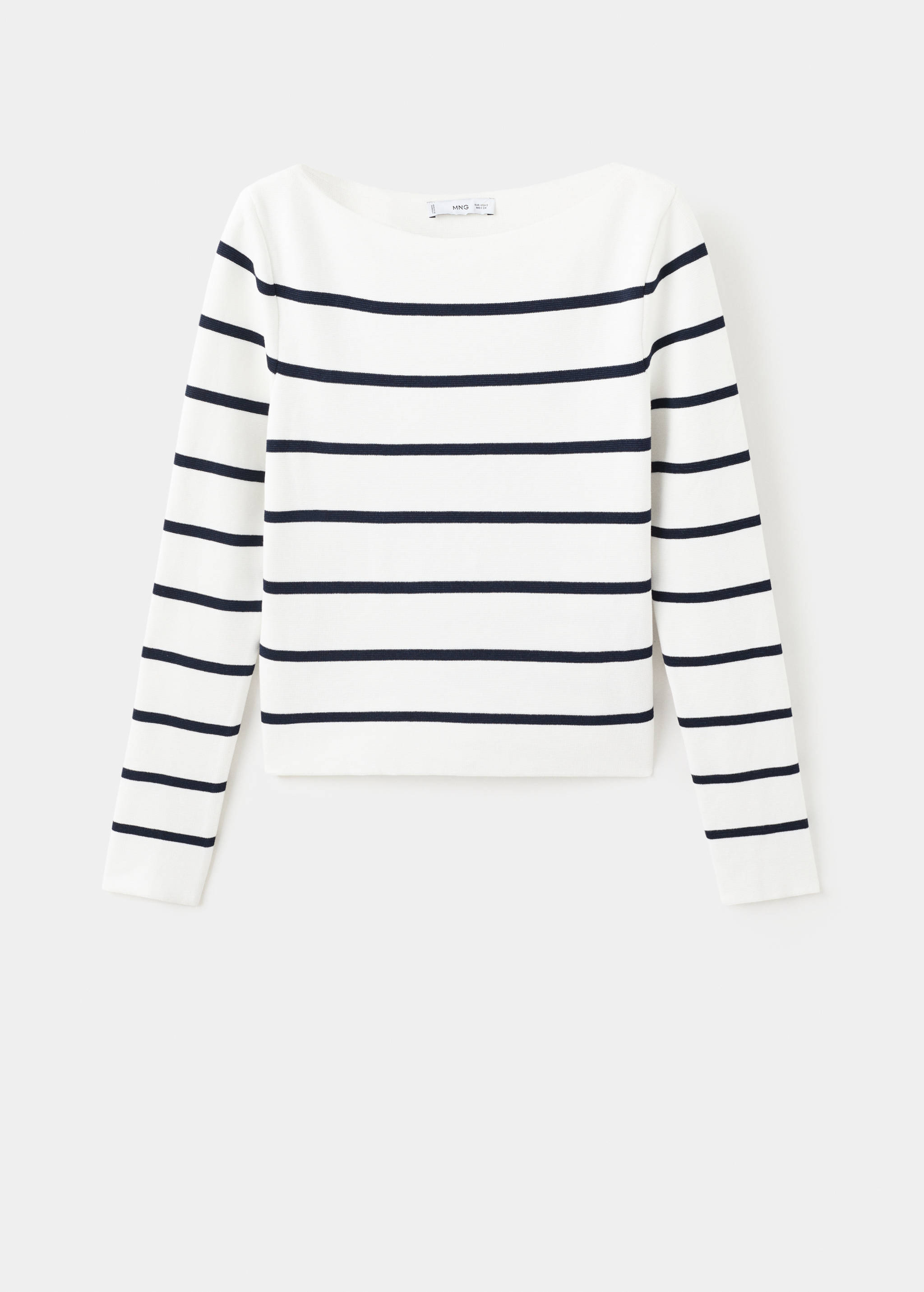 Fine-knit boat-neck sweater - Article without model