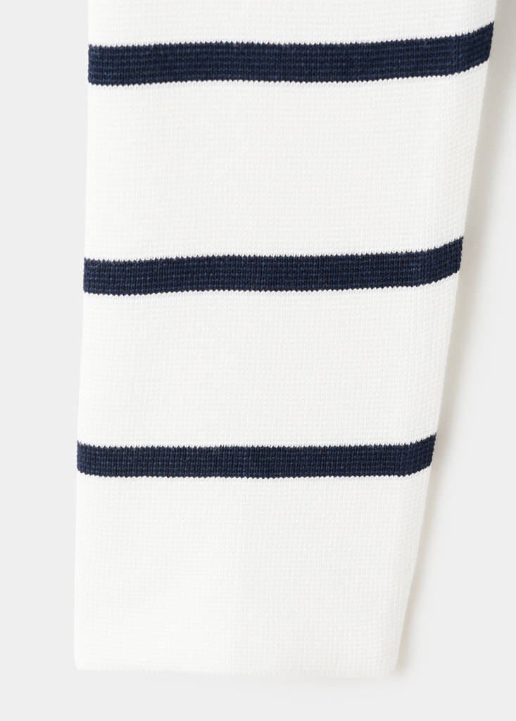 Fine-knit boat-neck sweater — Ecru