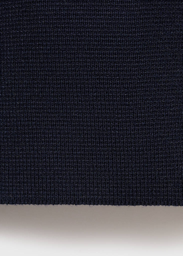 Fine-knit boat-neck sweater — Dark Navy