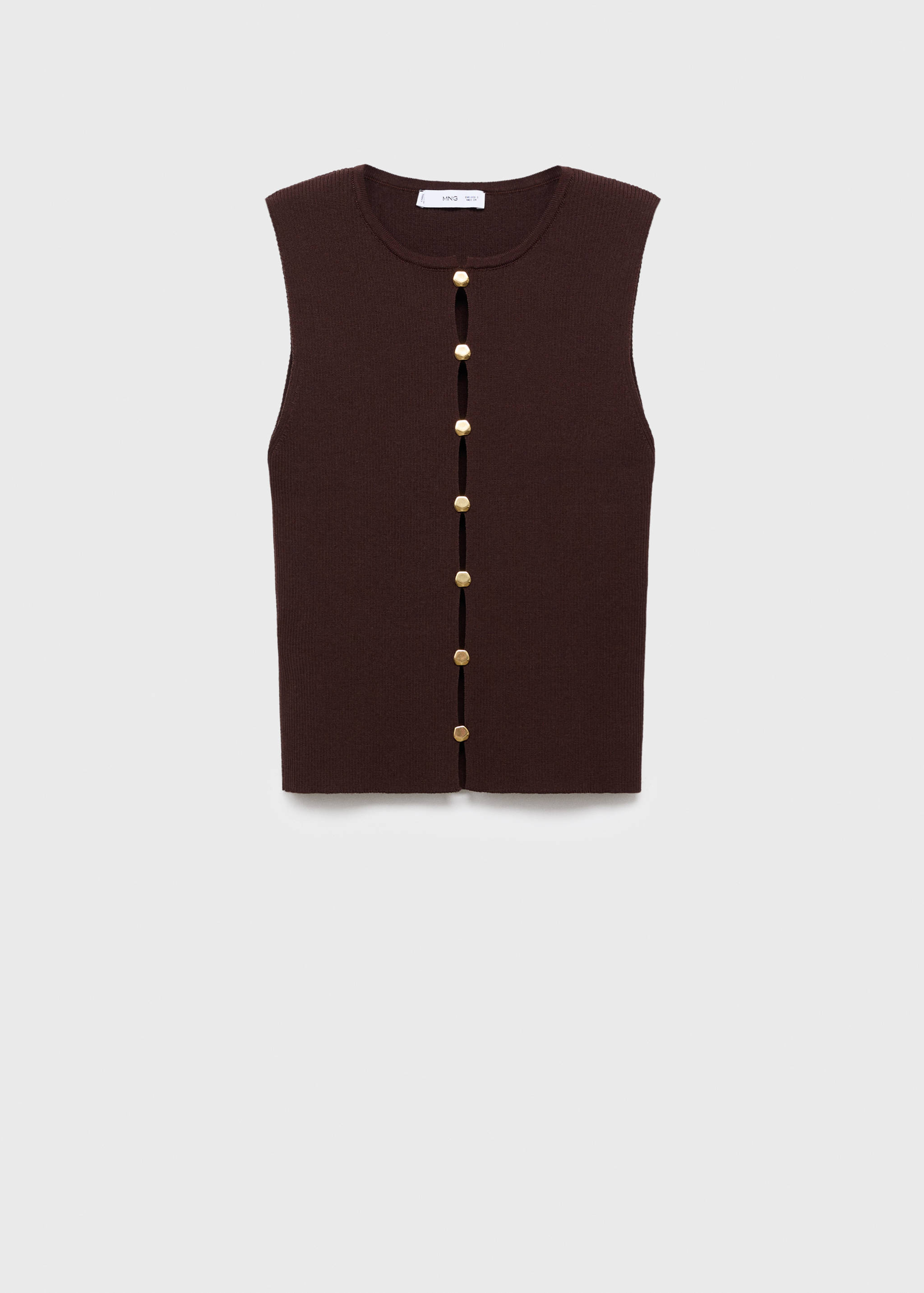 Knitted vest with slits - Article without model