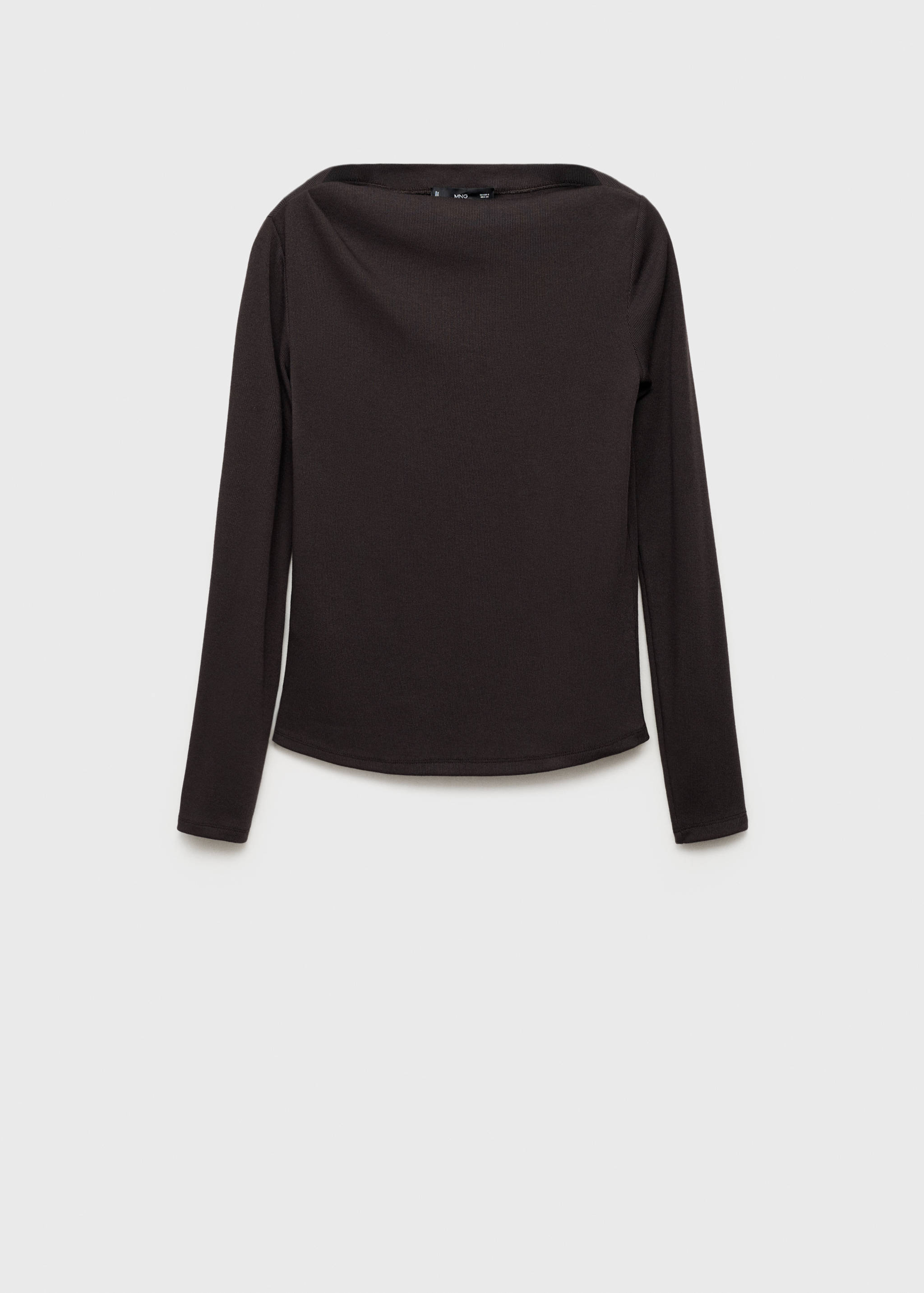 T-shirt com gola de barco e manga comprida - Artigo sem modelo