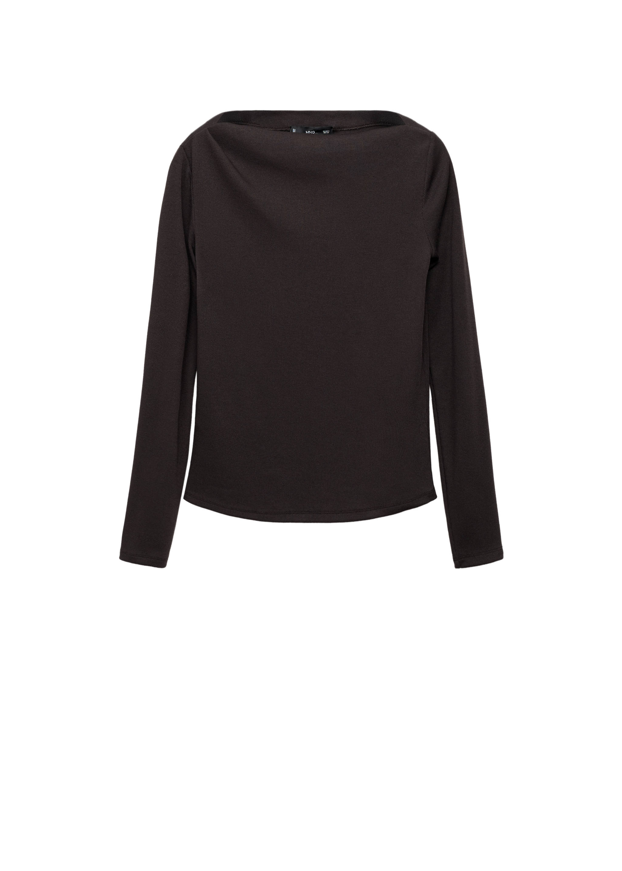 Long-sleeved boat-neck t-shirt - Details of the article 7