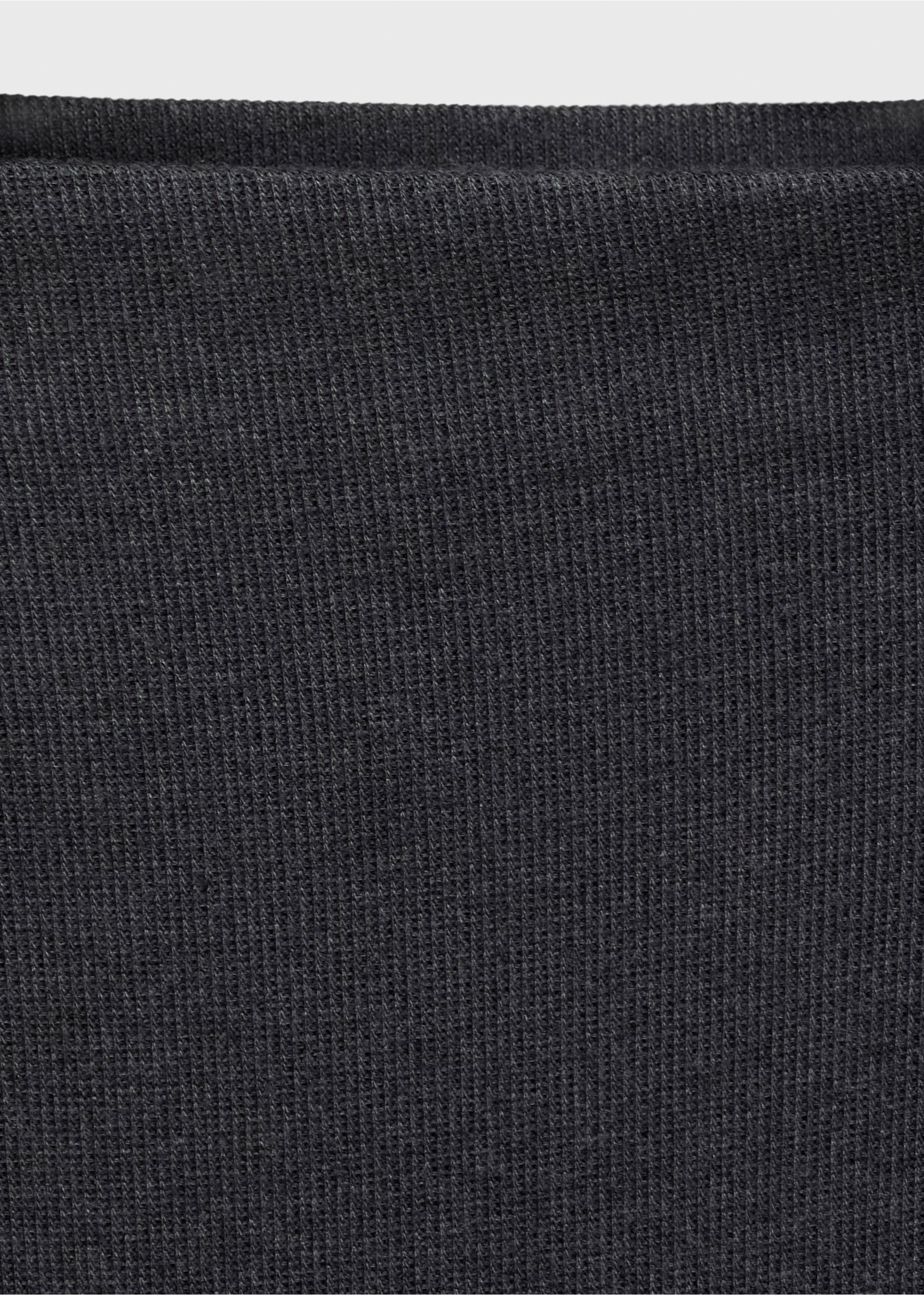 Long-sleeved boat-neck t-shirt - Details of the article 0, Charcoal. Ref: 17034142-00.