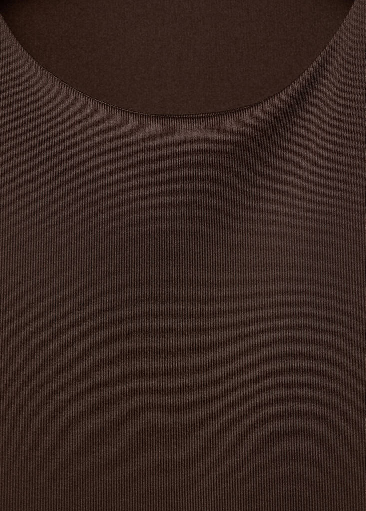 Fitted tank top — Brown