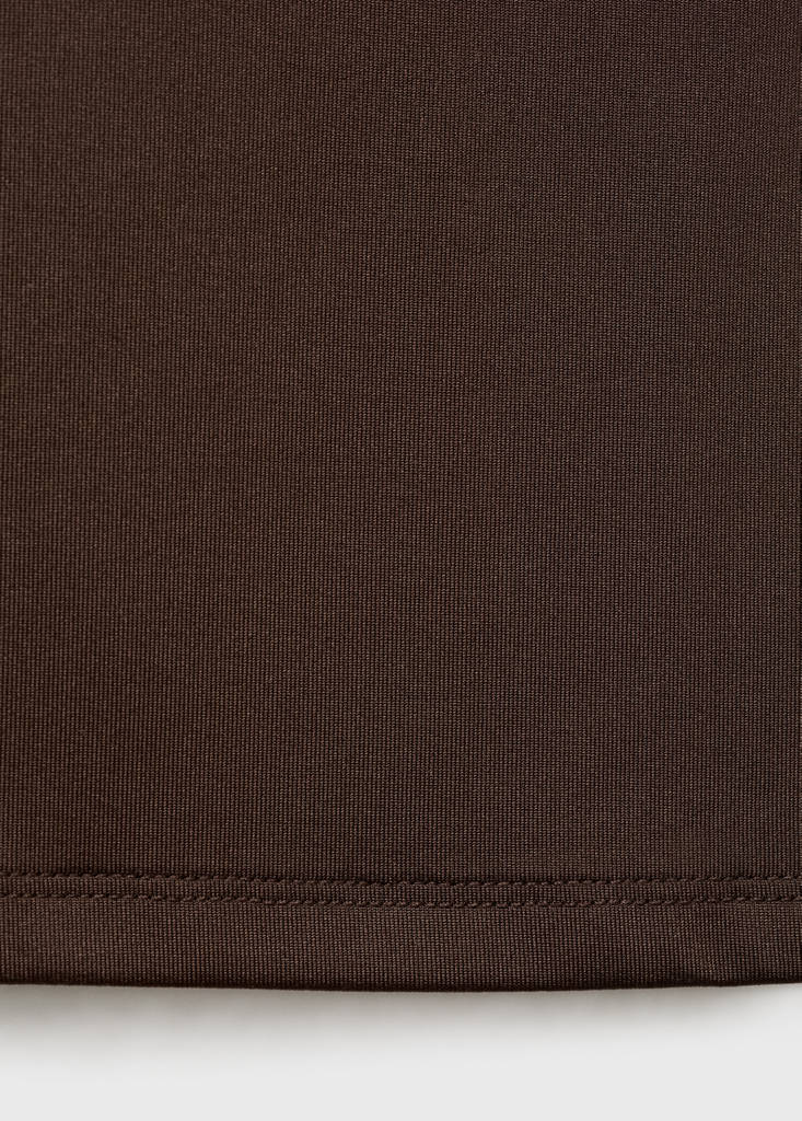 Fitted tank top — Brown