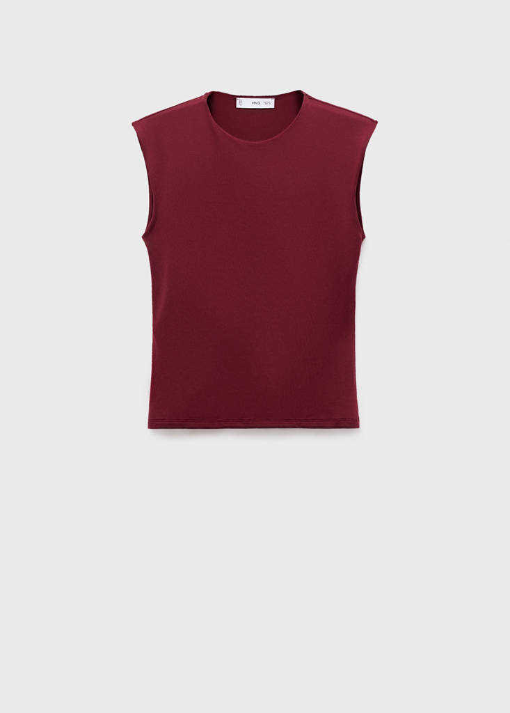 Fitted tank top — Burgundy