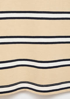 Striped cotton T-shirt — Pastel Yellow 8