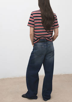 Striped cotton T-shirt — Navy 3