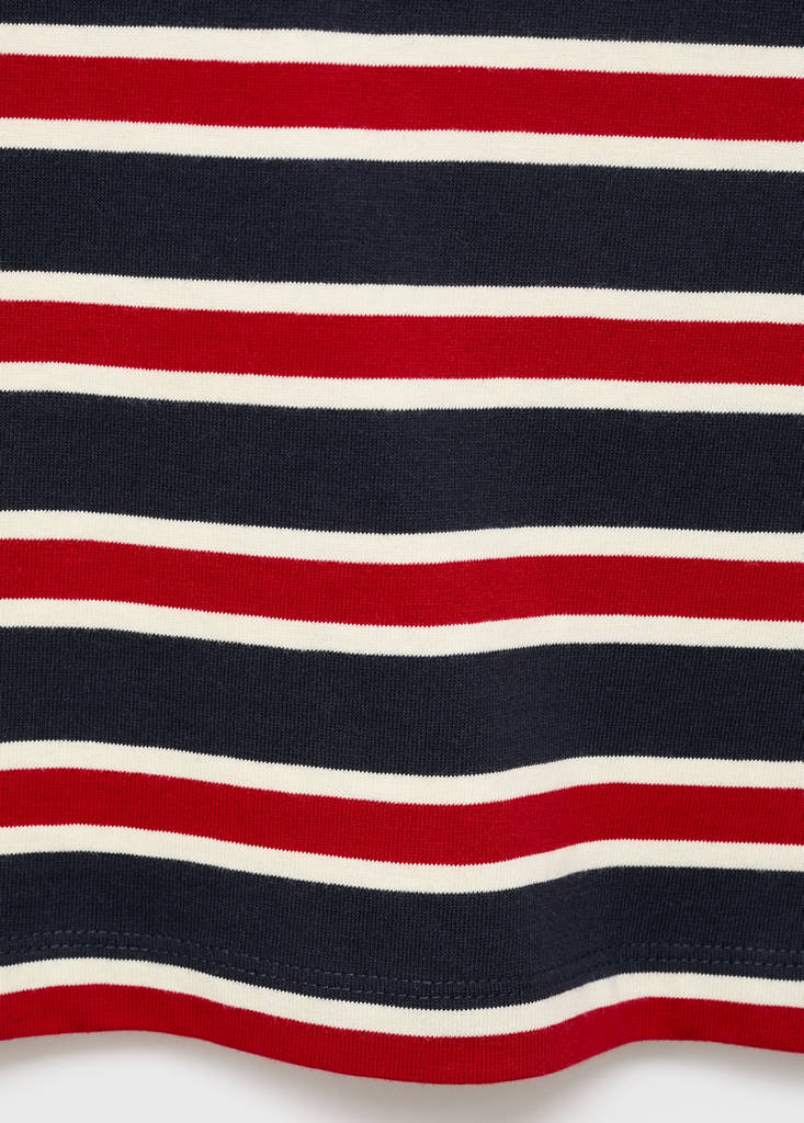 Striped cotton T-shirt — Navy