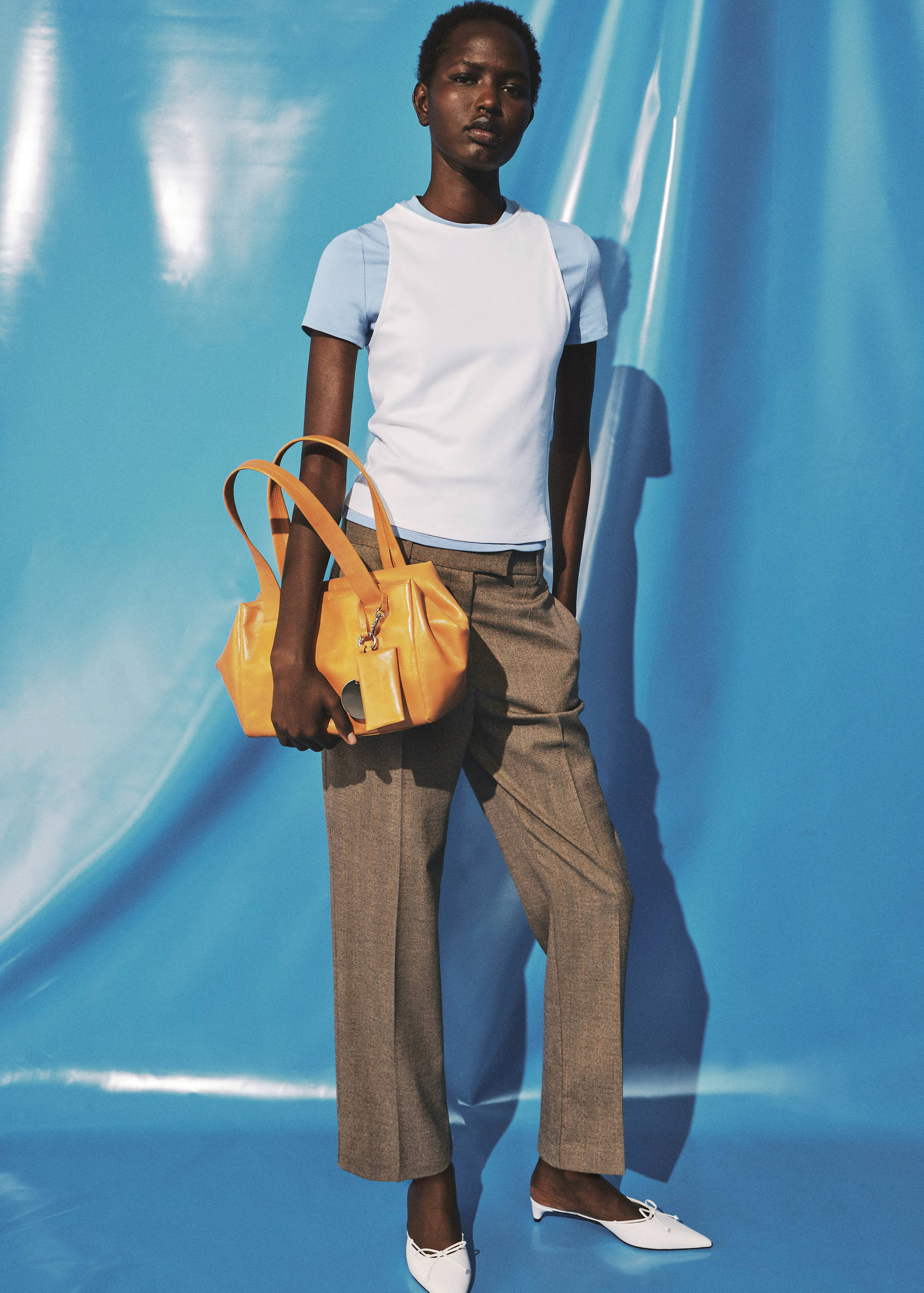 T-shirt dupla de algodão - Plano geral