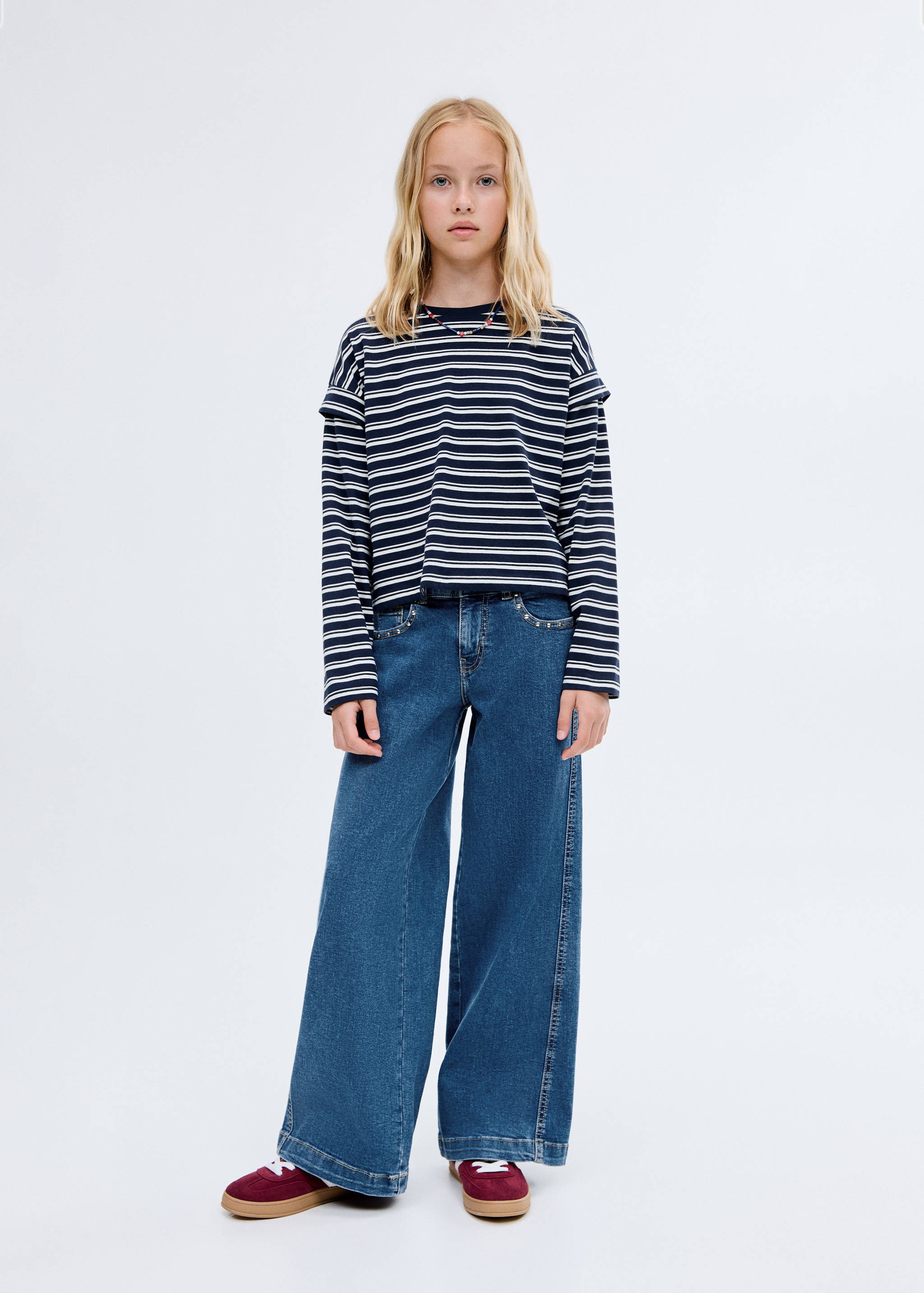 Low-waist studded jeans - General plane