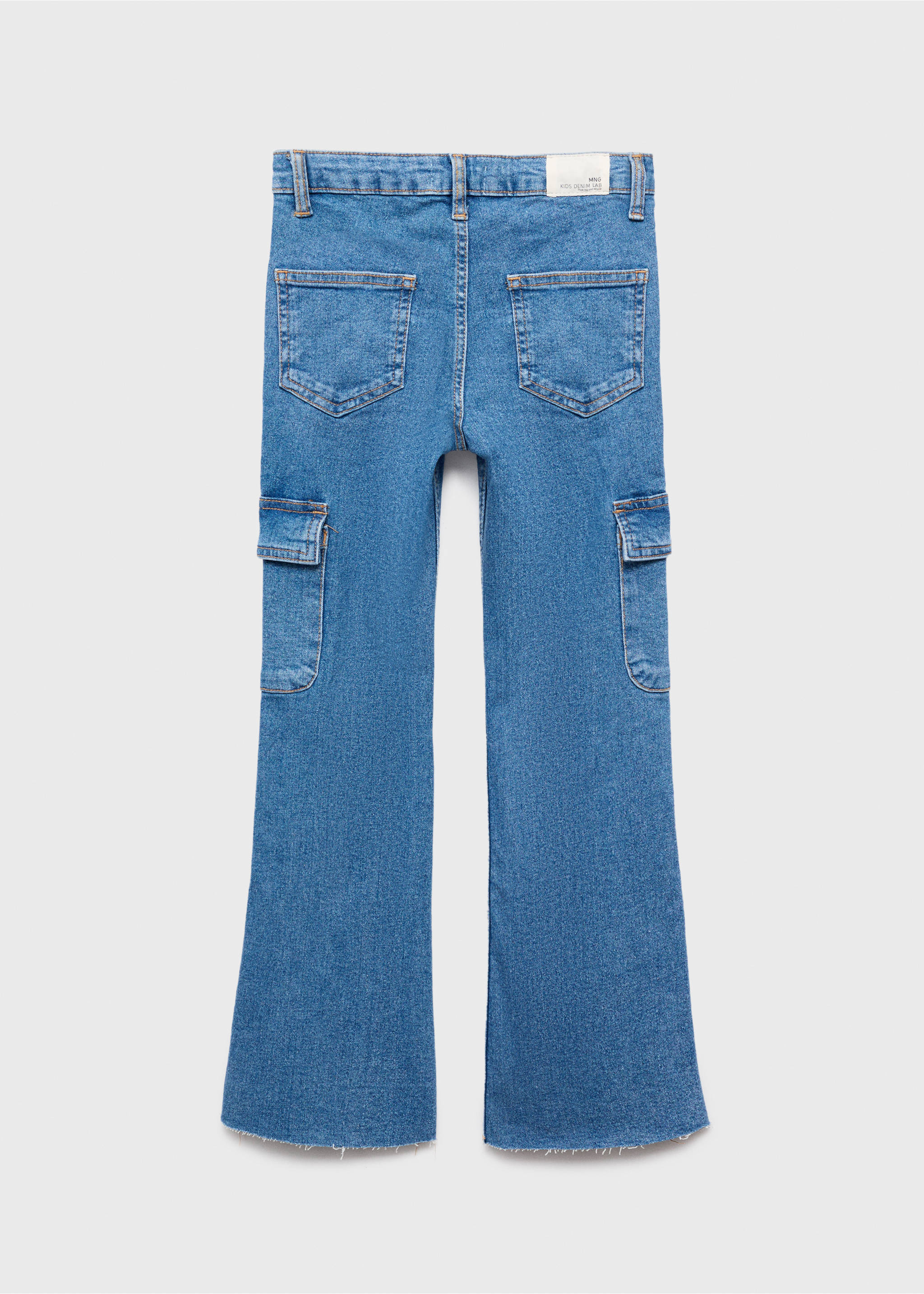Flared cargo jeans - Reverse of the article, Medium Blue. Ref: 17034411-00.