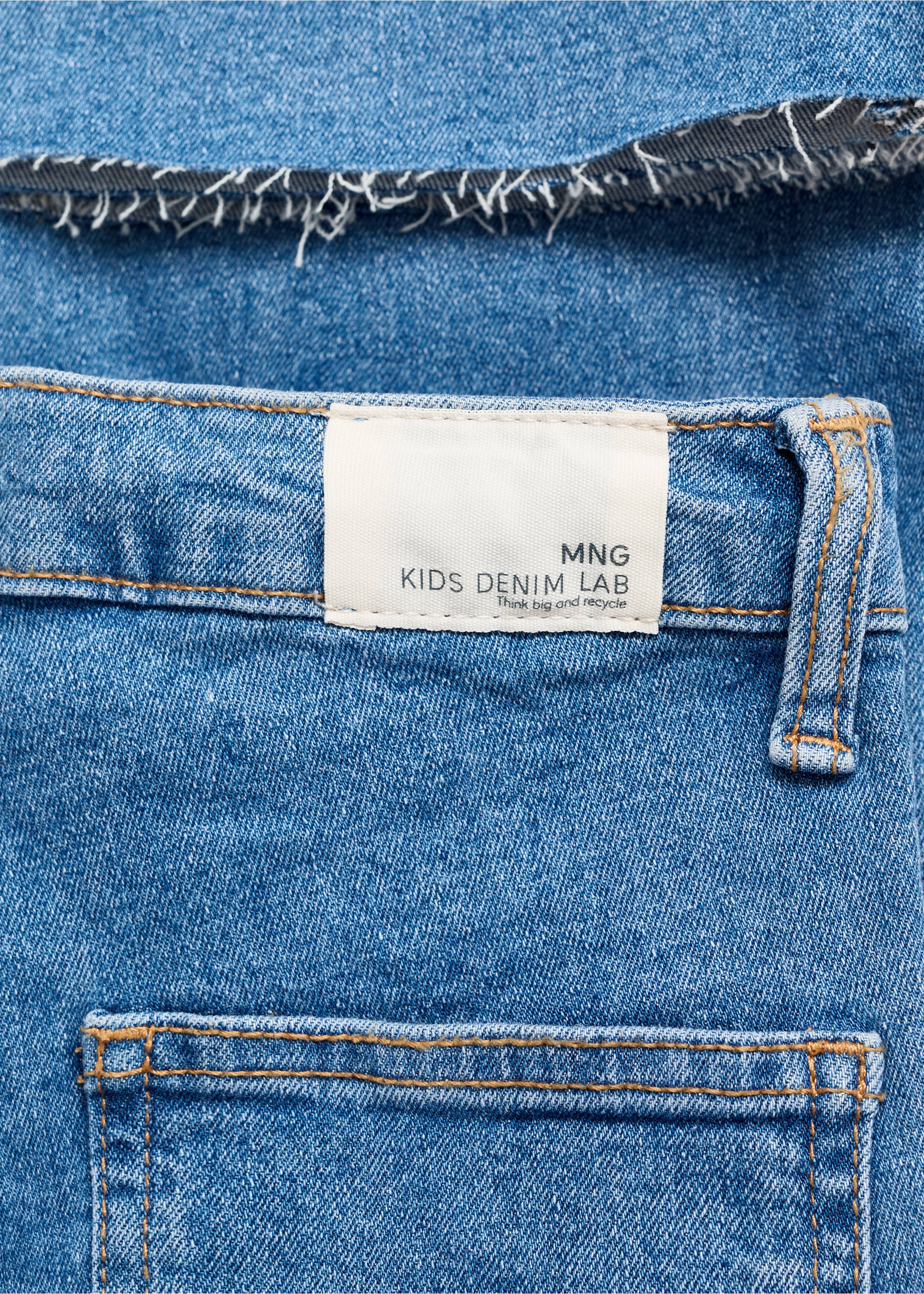 Flared cargo jeans - Details of the article 0, Medium Blue. Ref: 17034411-00.