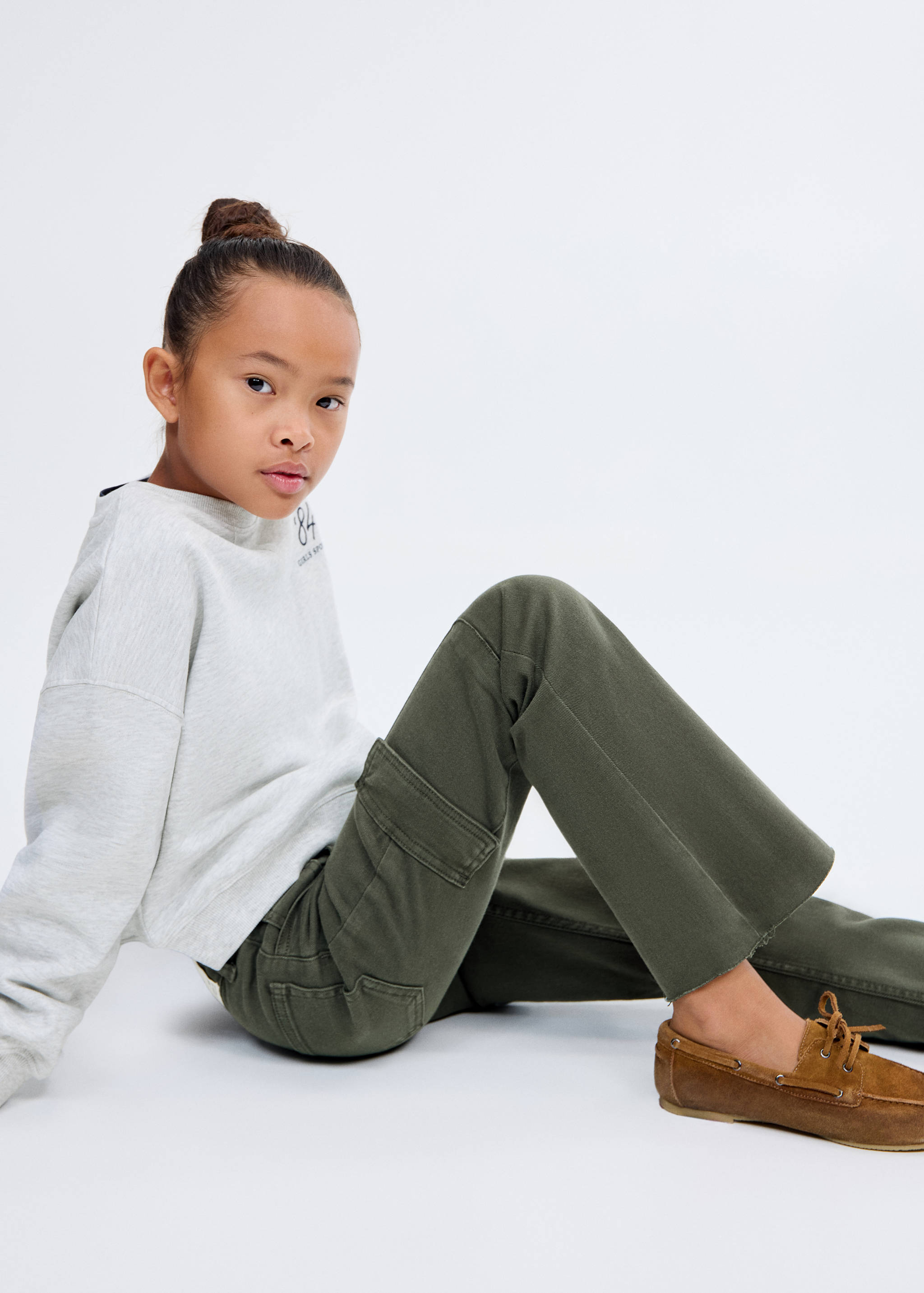 Джинсы flare карго - Деталь изделия 1